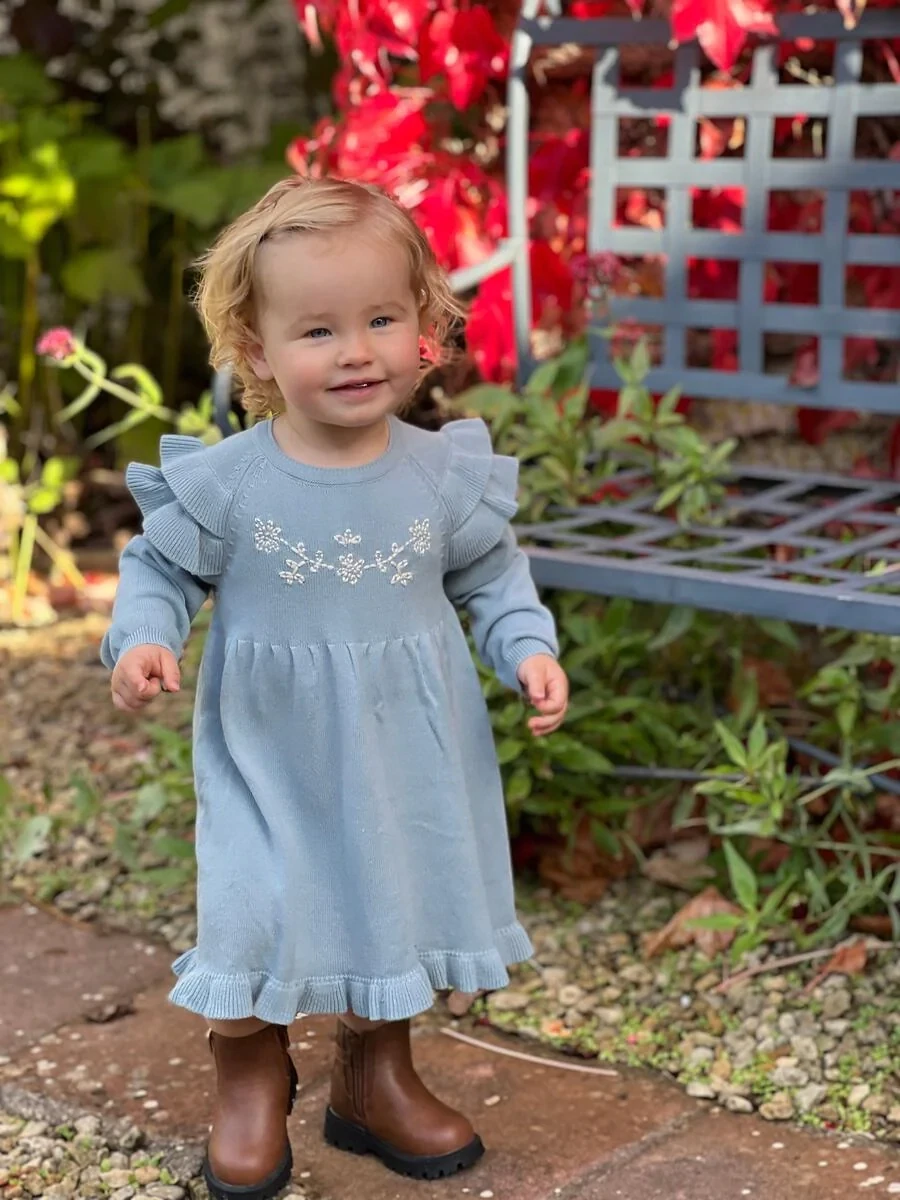 Ettie &amp; H Girls Blue Ysella Dress 09C*