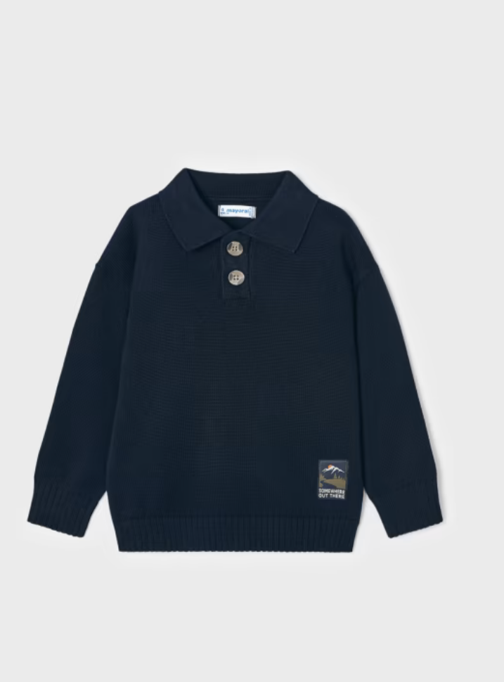 Mayoral Boys Navy Polo Sweater 4320*