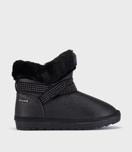Mayoral Girls Black  Faux Fur Lined Boots 396*