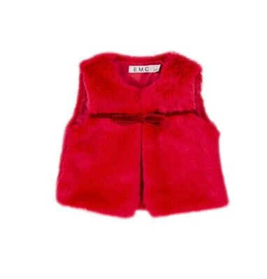 EMC Baby Girls Red Fur Vest  1918*