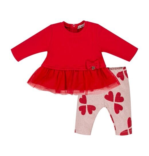 EMC Baby Girls Red Hearts Knit Set 325*