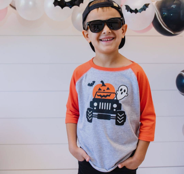Sweet Wink Pumpkin Monster Truck Halloween Shirt*