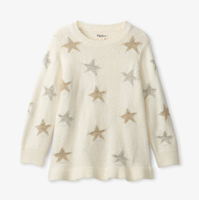 Hatley Girls Golden Starlight Relaxed Sweater 761*