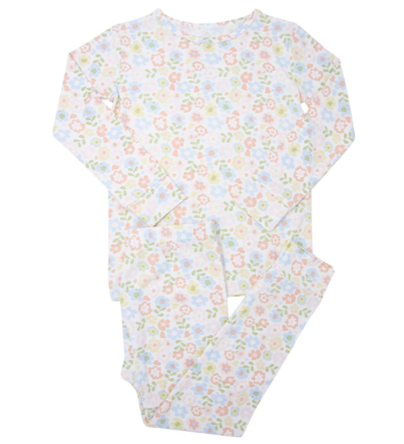 Sweet Bamboo Girls Pretty Pansy PJs Set*