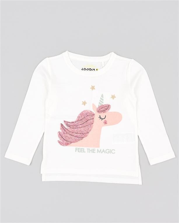 Losan Girls Unicorn L/S Jersey T-Shirt 23007*
