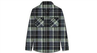 Losan Boys L/S Flannel Moss Green Shirt 23005*