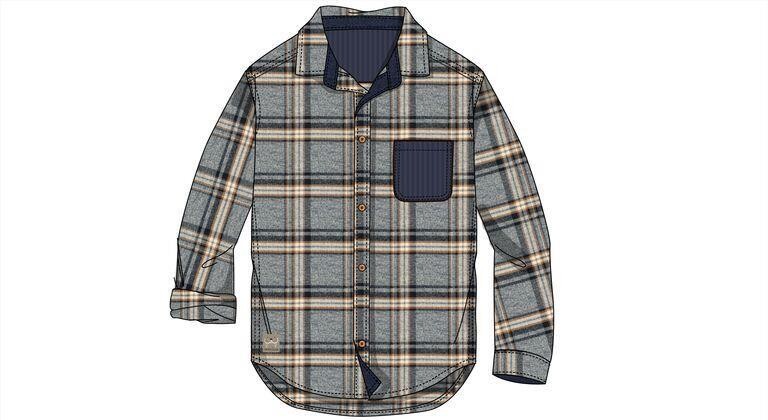 Losan Baby Boys Blue L/S Flannel Shirt 23006*