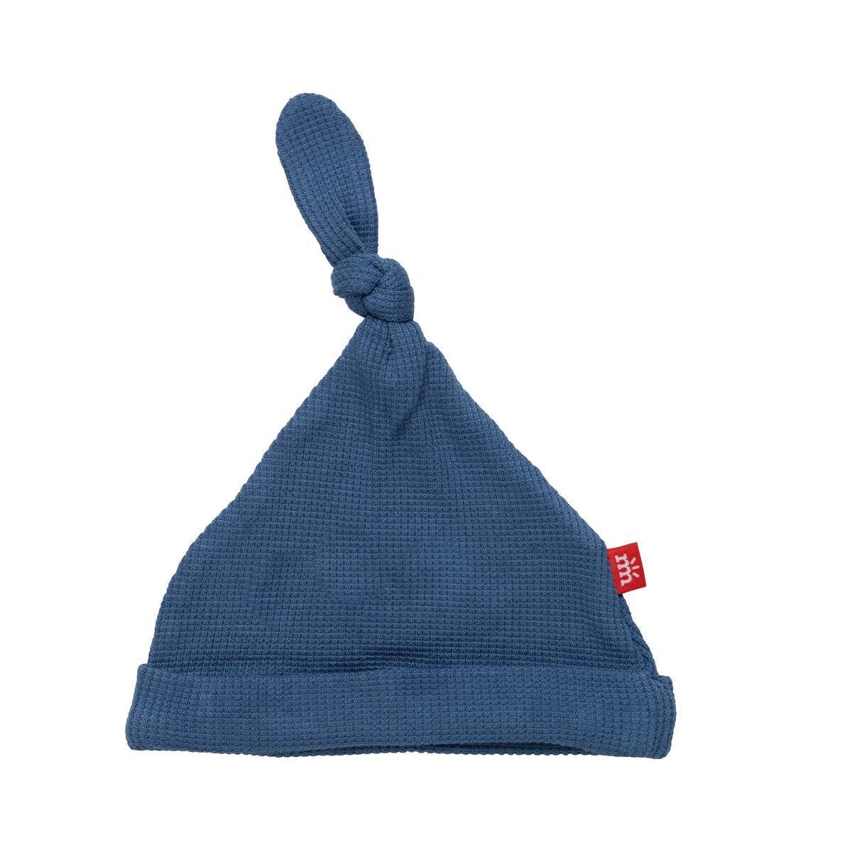Magnetic Me Dark Blue Waffle Knit Knotted Hat (One Size