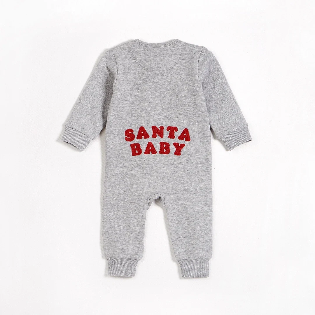 Petit Lem Baby Heather Grey L/S Knit Coverall N01