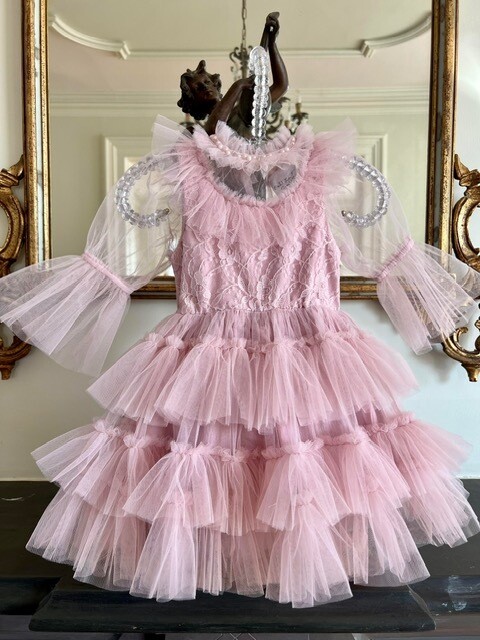 Ooh La La Baby Girl Perla Pink Haze L/S Dress 308*