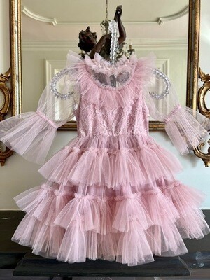 Ooh La La Baby Girl Perla Pink Haze L/S Dress 308*