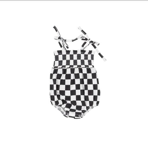 Angel Dear Baby Girl Checkerboard Tie Strap Bubble