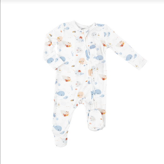 Angel Dear Baby Cute Ocean 2/way Zip Footie