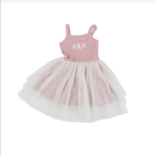 Angel Dear Girls Silver Pink Cami Tank Tutu Dress