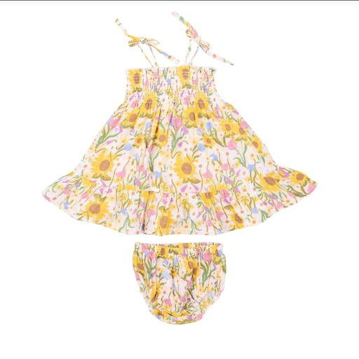 Angel Dear Girls Sunflower Dream Floral Dress 