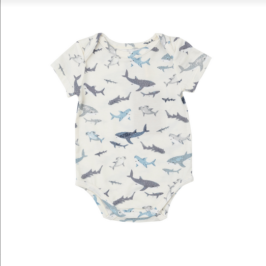 Angel Dear Baby Boys Sharks Bodysuit