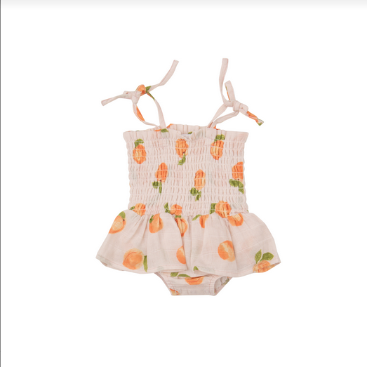Angel Dear Baby Girls Peaches Bubble w/Skirt