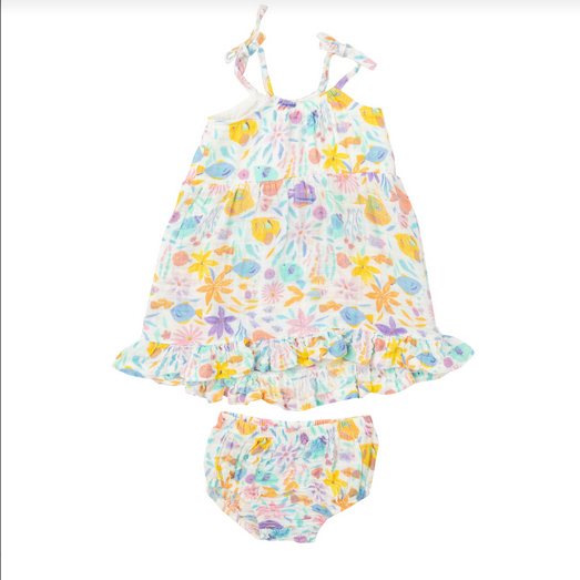 Angel Dear Baby Girls Tropical Fish Twirly Dress