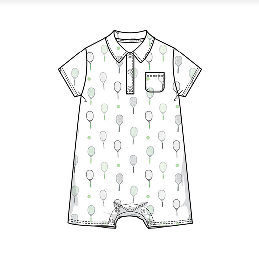 Angel Dear Baby Tennis Green Polo Shortie