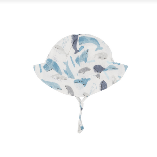 Angel Dear Baby Blue Whales Sunhat