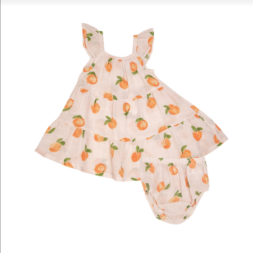 Angel Dear Girls Peaches Twirly Sundress 