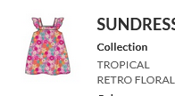 Angel Dear Girls Tropical Retro Floral Sundress