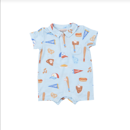 Angel Dear Baby Boys Baseball Polo Shortie