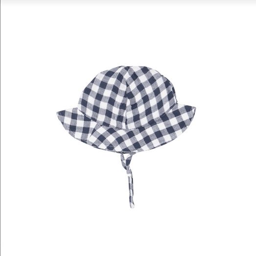 Angel Dear Baby Gingham Navy Sunhat