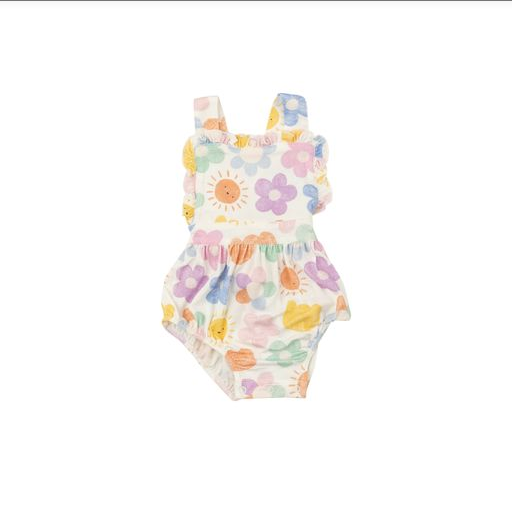 Angel Dear Baby Girls Happy Suns Ruffle Bib Bubble