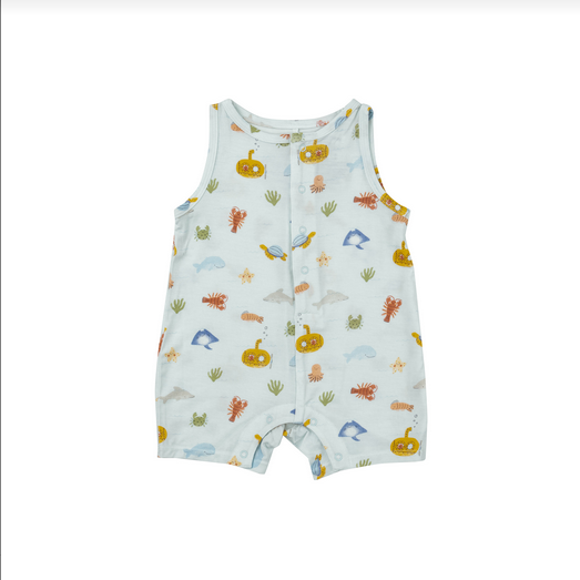 Angel Dear Baby Inky Ocean Shortie Romper
