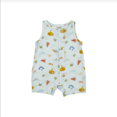Angel Dear Baby Inky Ocean Shortie Romper