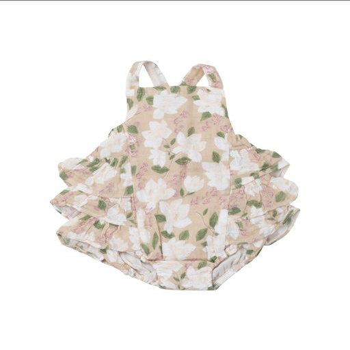 Angel Dear Baby Girls Magnolias Ruffle Sunsuit