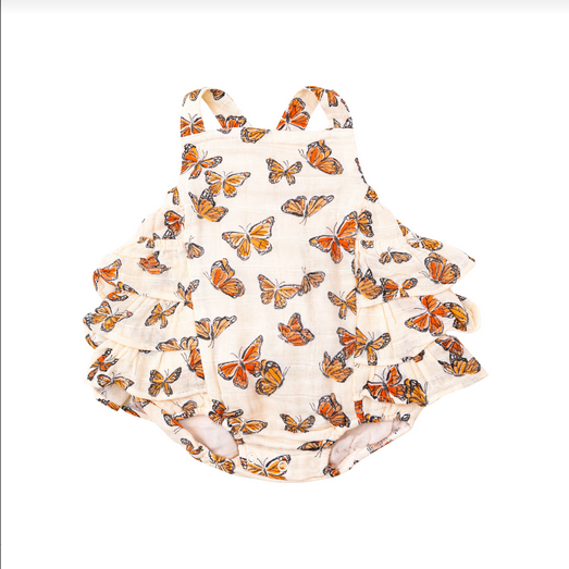 Angel Dear BBG Monarch Butterflies Ruffle Sunsuit