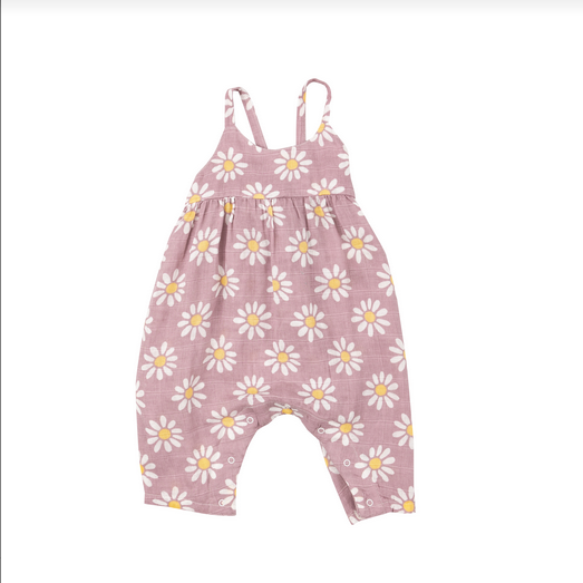 Angel Dear Baby Girl Mod Daisy Tie Back Romper