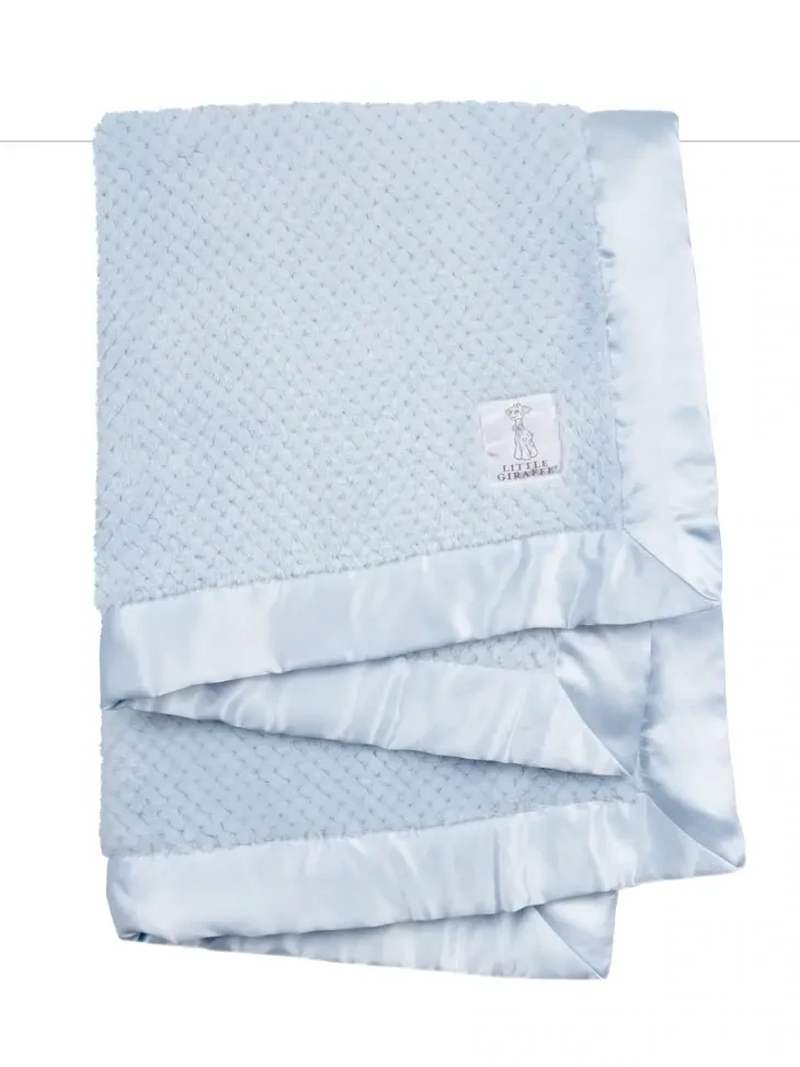 Little Giraffe Honeycomb Baby Blanket - Blue*