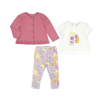 Mayoral Baby Girls Hibiscus 3pc Leggings Set 1735