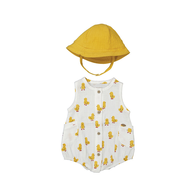 Mayoral Baby Bodysuit w/Hat (Corn) 1614