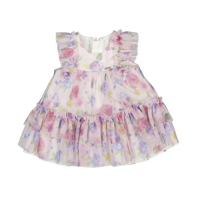 Mayoral Baby Girls Lullaby Rose Tulle Dress 1818