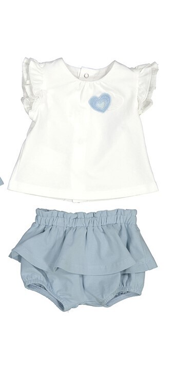 Mayoral Baby Girl White Heart Knit Set 1611
