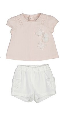 Mayoral Baby Girls Rose Butterfly Short Set 1610