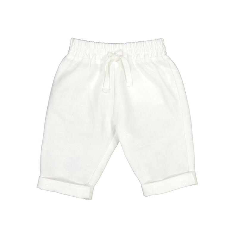 Mayoral Baby White Linen Long Trousers 1538