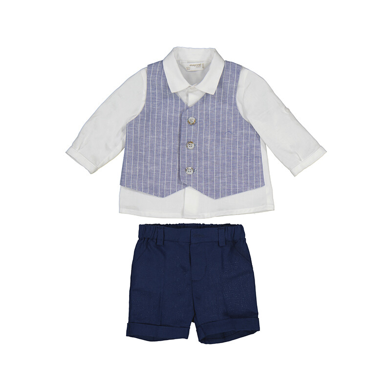 Mayoral Baby Boys Navy Shorts w/Vest Set 1220