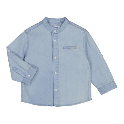 Mayoral Baby Boy  L/S Collar Denim Shirt 1118