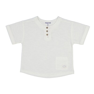 Mayoral Baby Girls White S/S Linen Top 1016