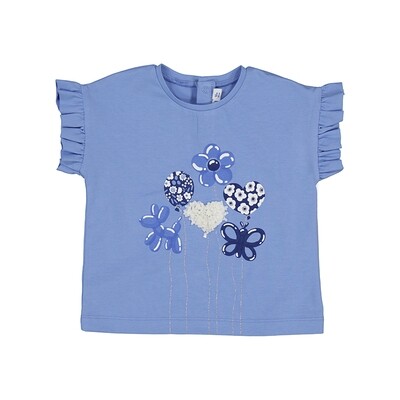 Mayoral BGirls Indigo Flower T-Shirt/Leg 1013/1731