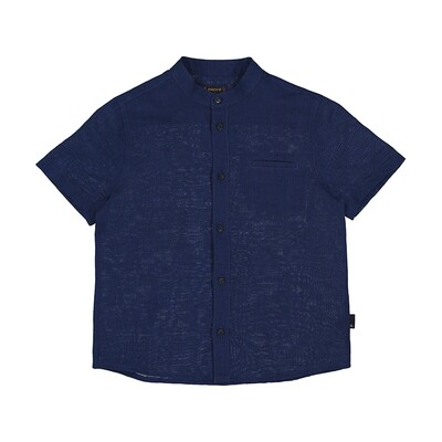 Mayoral Boys S/S Linen Cyan Shirt 3113