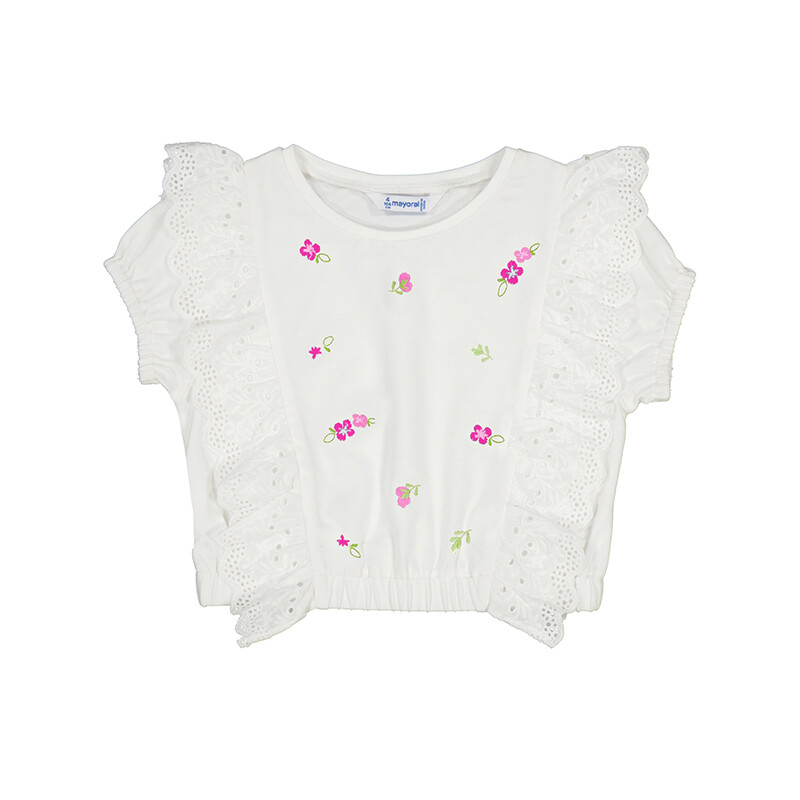 Mayoral Girls S/S Ruffled Shirt 3088