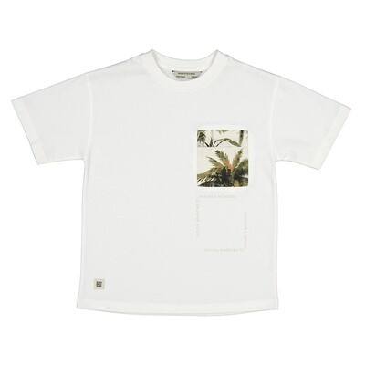 Mayoral Boys Cream S/S T-Shirt 6028