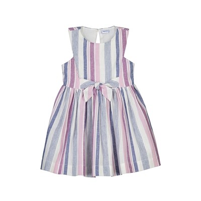 Mayoral Girls Mauve Stripes Dress 3925