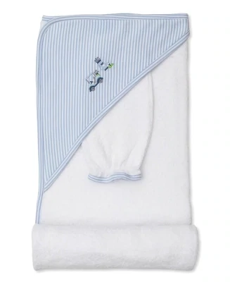 Kissy Hooded Towel & Mitt Set Golf Club Blue KB410408O*